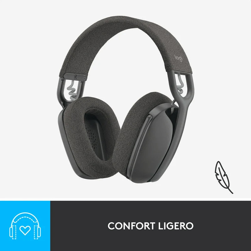 Diadema Logitech Zone Vibe 100 Bluetooth 5.2 Mac PC Negro