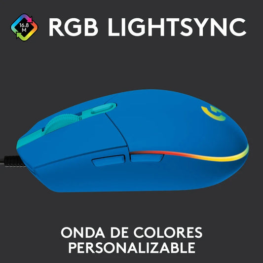 Mouse De Juego Logitech G Series Lightsync G203 Azul