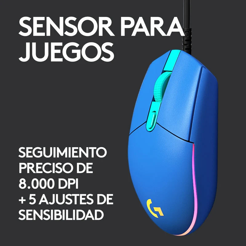 Mouse De Juego Logitech G Series Lightsync G203 Azul