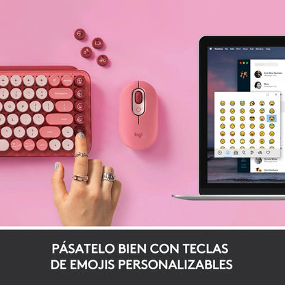 Logitech Teclado Bluetooth POP Keys Teclas con Emojis Heartbreaker