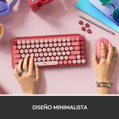 Logitech Teclado Bluetooth POP Keys Teclas con Emojis Heartbreaker