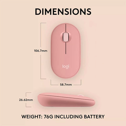 Logitech Pebble 2 M350s Bluetooth Multidispositivo Rosa