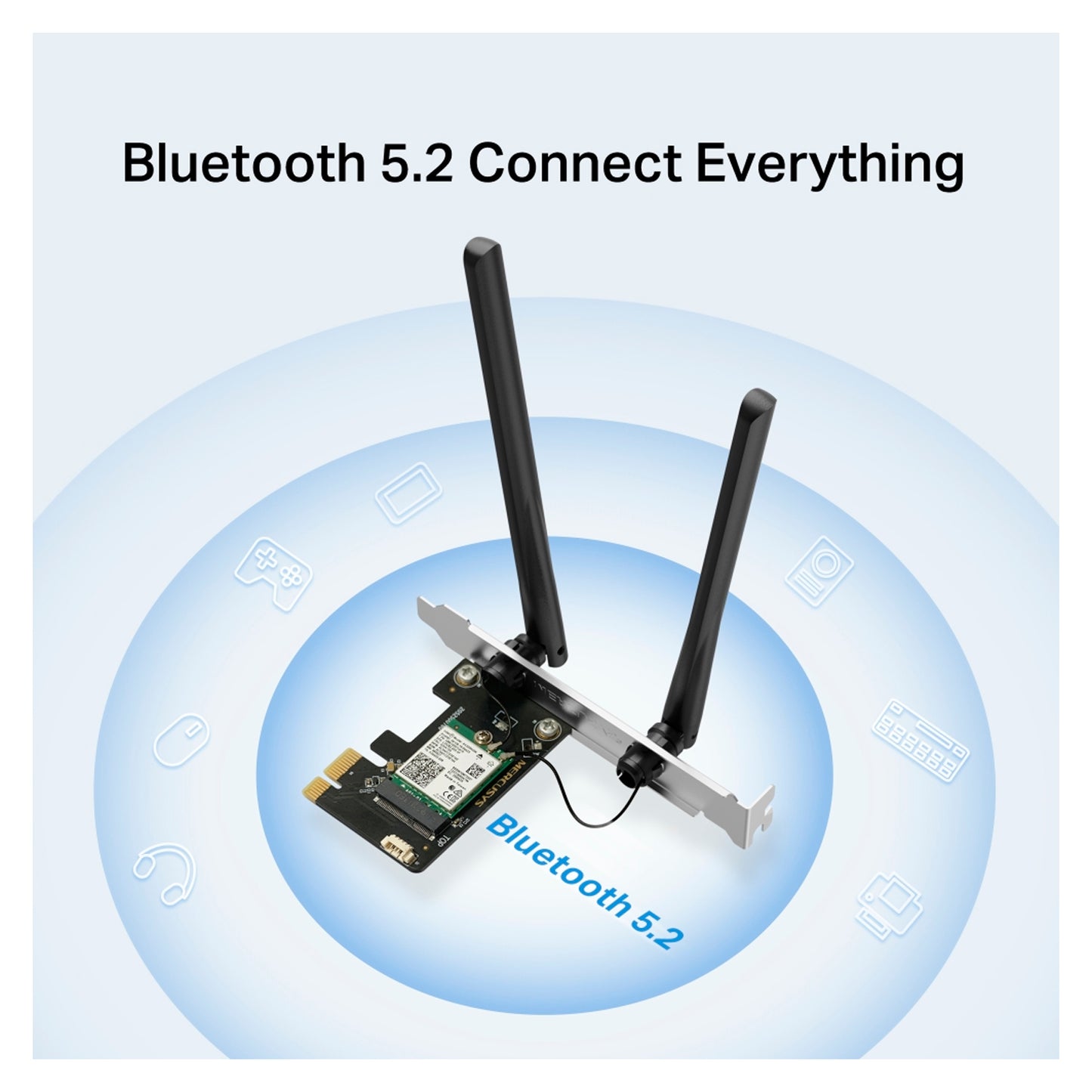 Tarjeta de red Mercusys MA80XE PCIe AX3000 Wi-Fi 6 Bluetooth