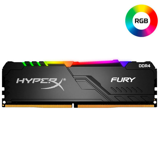 Memoria Ram Gamer Rgb 8gb Ddr4 3200 Hyperx Fury Black Pc