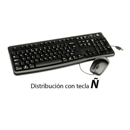 Logitech Mk120 Combo Teclado Y Mouse Usb Plug And Play Ñ