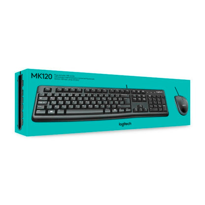 Logitech Mk120 Combo Teclado Y Mouse Usb Plug And Play Ñ