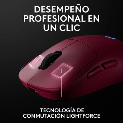 Mouse Gaming Inalámbrico Logitech G Pro 2 LIGHTFORCE Magenta