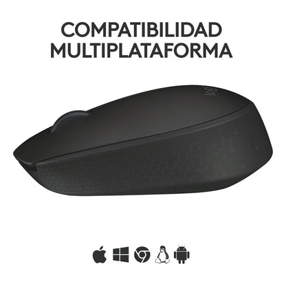 Mouse Inalámbrico Logitech M170 Usb Incluye Baterias Negro