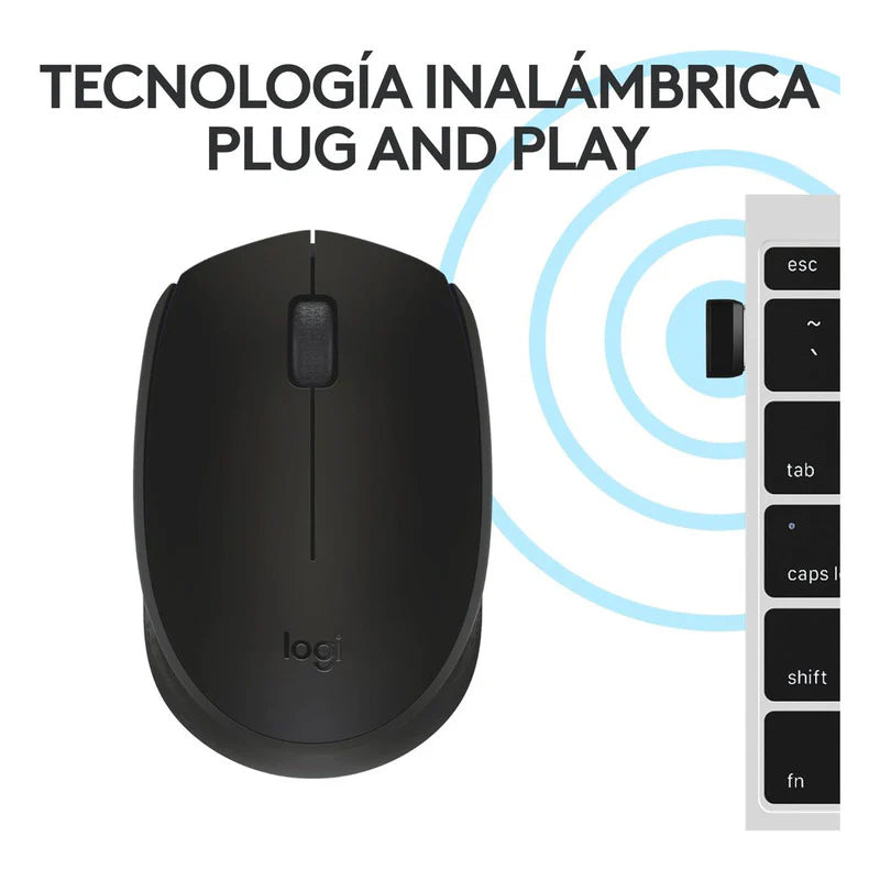 Mouse Inalámbrico Logitech M170 Usb Incluye Baterias Negro
