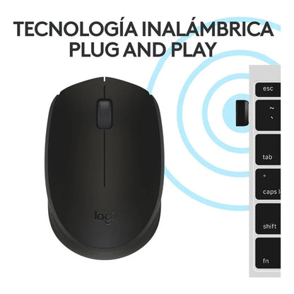 Mouse Inalámbrico Logitech M170 Usb Incluye Baterias Negro