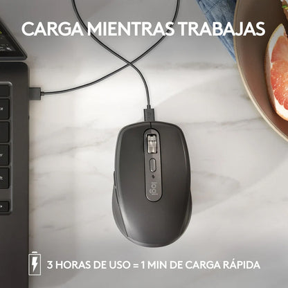 Mouse inalámbrico Logitech MX ANYWHERE 3S Recargable Grafito
