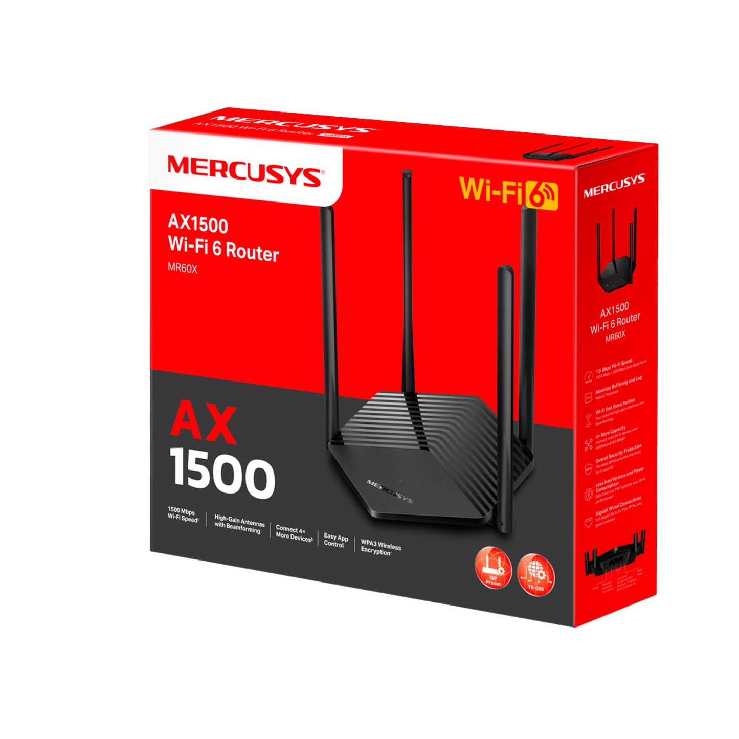 Router Mercusys MR60X Dual banda AX1500 Wifi 6