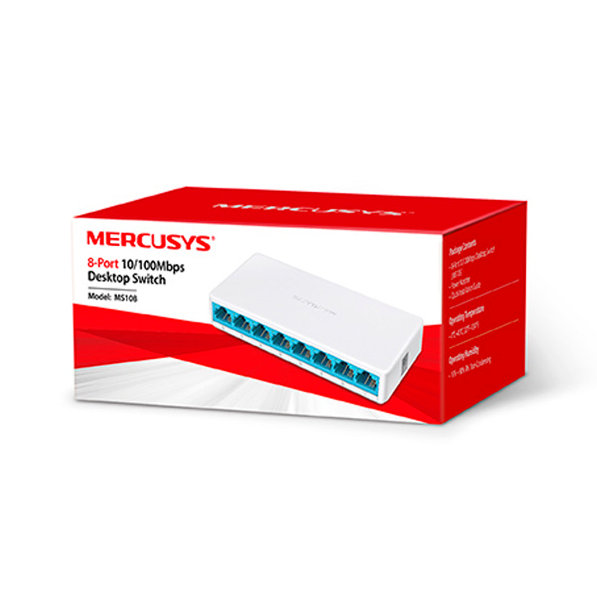 Switch De Escritorio Mercusys Ms108 8 Puertos 10/100mbps