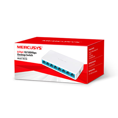 Switch De Escritorio Mercusys Ms108 8 Puertos 10/100mbps