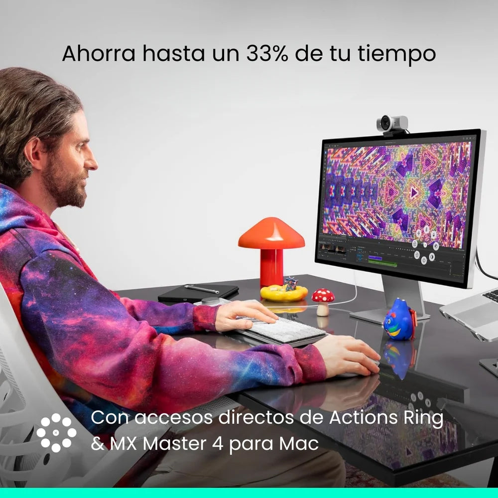Mouse Logitech MX Master 4 Inalámbrico Bluetooth - Grafito