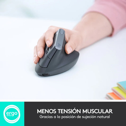 Mouse Logitech Ergonomico Mx Vertical Recargable Unifying