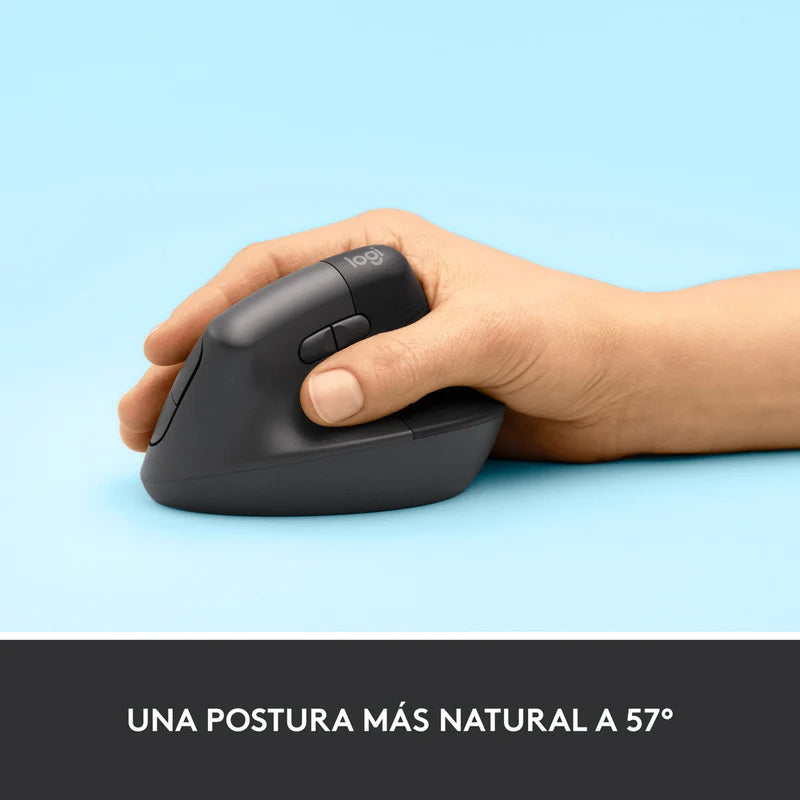 Mouse Vertical Inalámbrico Logitech Serie Ergo Lift Grafito