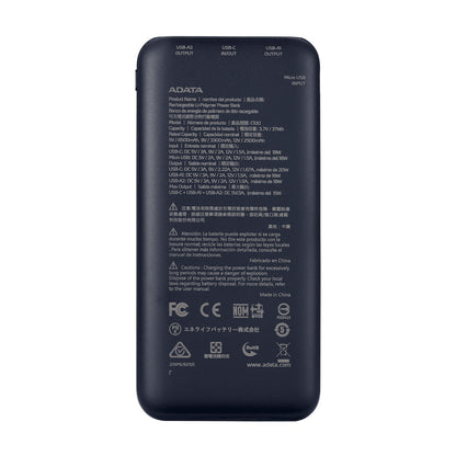 Power Bank Adata 10000 Mah C100 Multi Carga – Negro