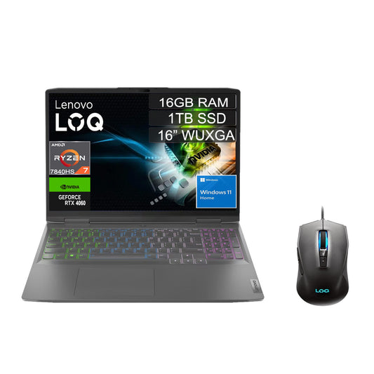 Portátil Lenovo LOQ 16APH8 Ryzen 7 7840HS 16GB 1Tb 16 WUXGA