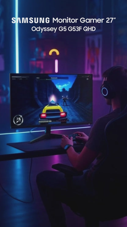 Monitor Gamer Samsung Odyssey G5 G53F QHD 27 200Hz 1ms