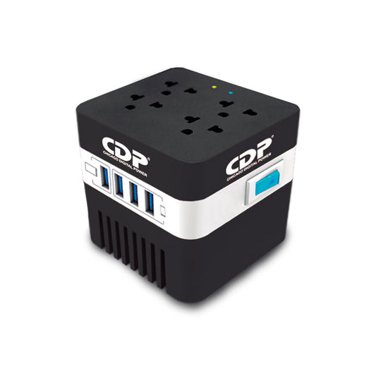 Regulador de voltaje CDP RU-AVR604 600VA 4 Tomas / 4 USB