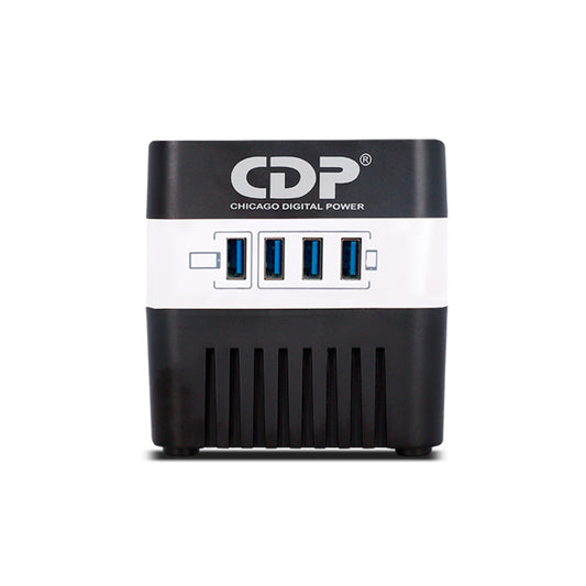 Regulador de voltaje CDP RU-AVR604 600VA 4 Tomas / 4 USB