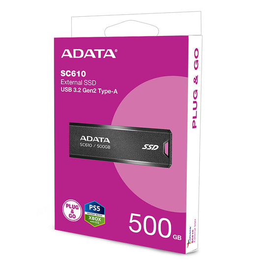 Disco Solido Externo Adata SC610 500GB Usb 3.2 Gen2