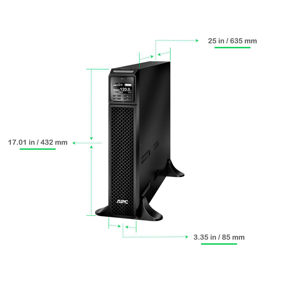 UPS APC SRT3000XLA 3kva 8 salidas NEMA 5-20R + 1 salida NEMA L5-30R