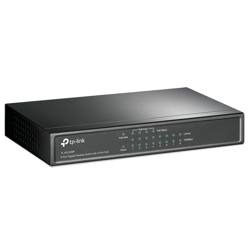 Switch Poe Tp-link Tl-sg1008p 8 Puertos Gigabit 55w