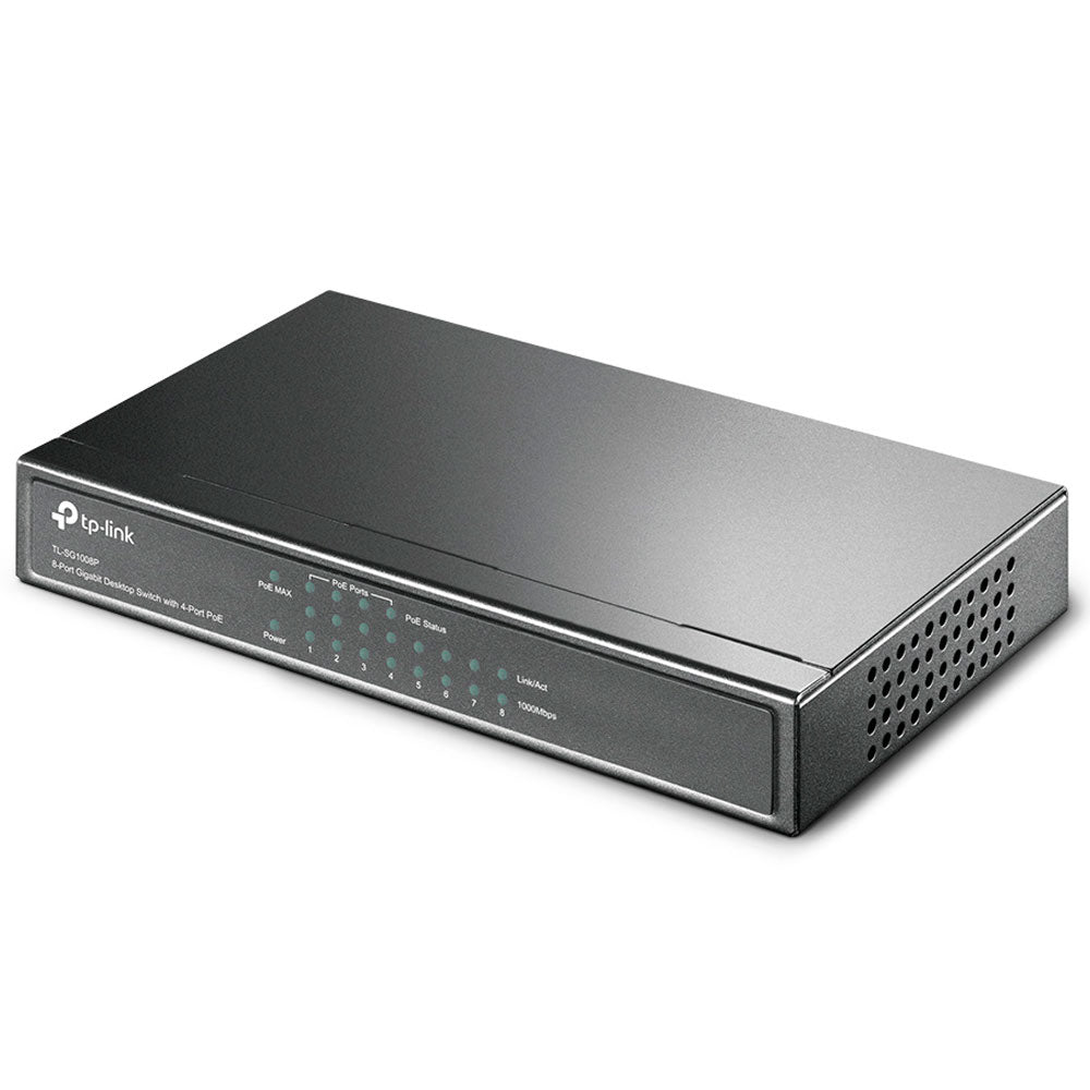 Switch Poe Tp-link Tl-sg1008p 8 Puertos Gigabit 55w