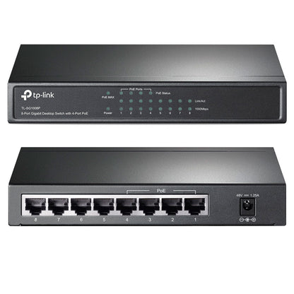 Switch Poe Tp-link Tl-sg1008p 8 Puertos Gigabit 55w
