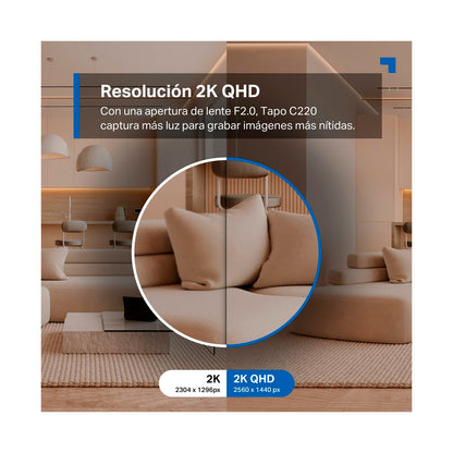 Cámara De Seguridad Tp-link Tapo C220 Wifi 2K x 3 Unidades