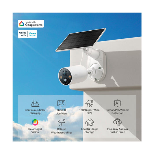 Kit Cámara Wi-fi Tp-link Tapo C425 2k Batería Panel Solar