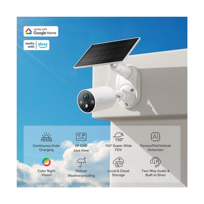 Kit Cámara Wi-fi Tp-link Tapo C425 2k Batería Panel Solar