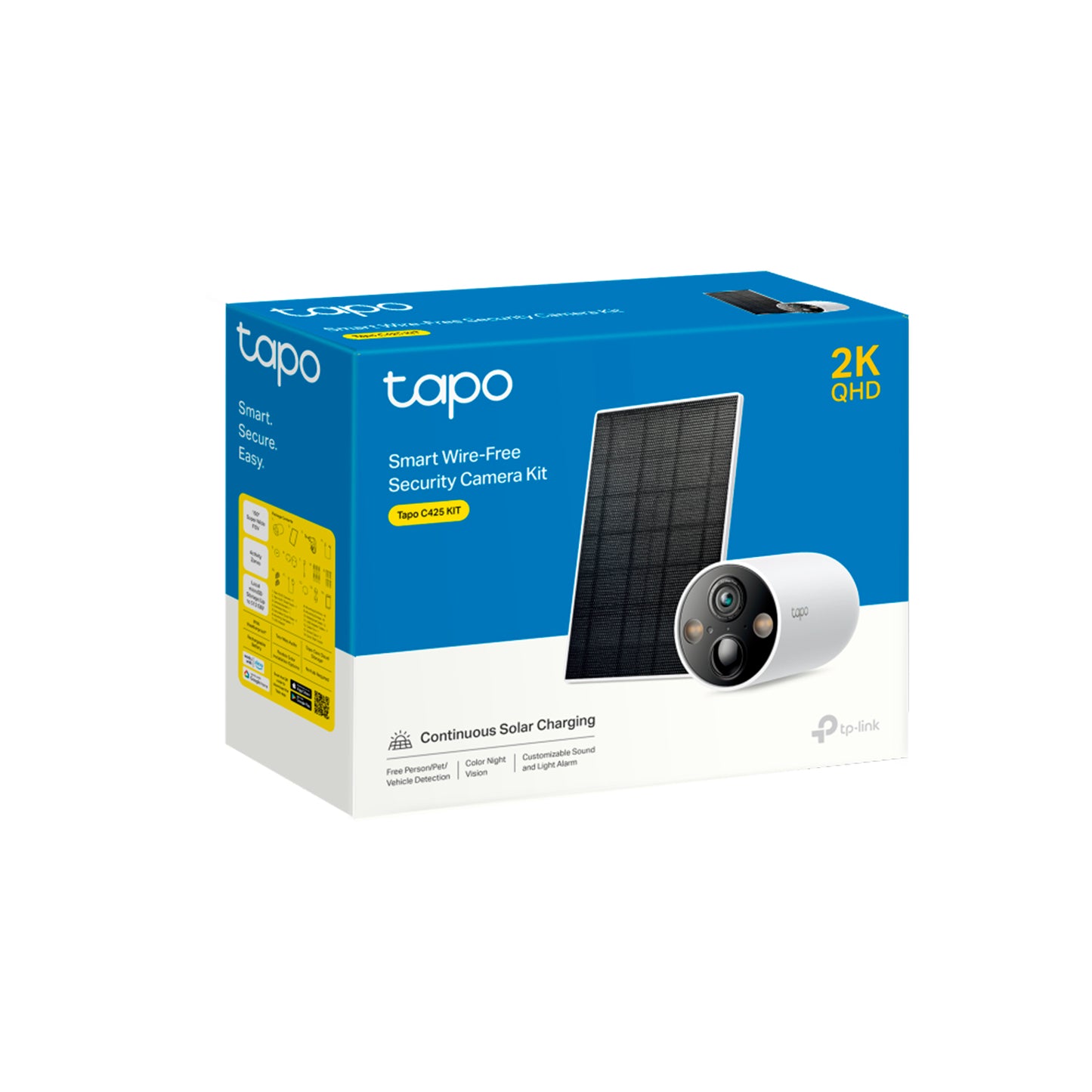 Kit Cámara Wi-fi Tp-link Tapo C425 2k Batería Panel Solar