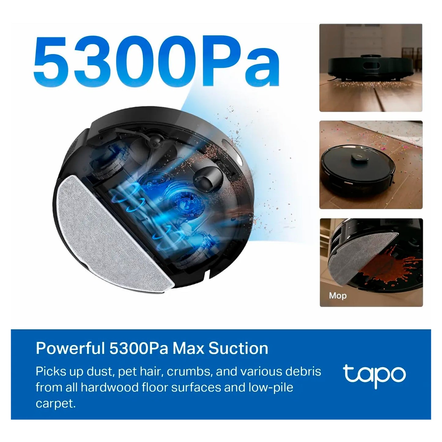 Aspiradora y Friegapisos Robot Tp-link Tapo Rv30 Max 5300Pa