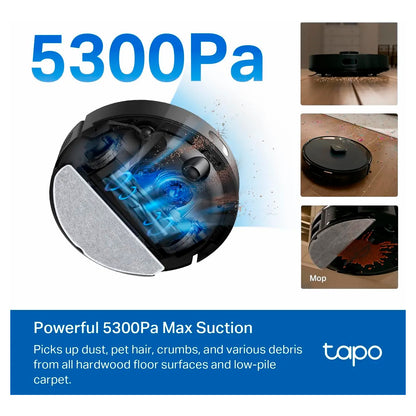 Aspiradora y Friegapisos Robot Tp-link Tapo Rv30 Max 5300Pa