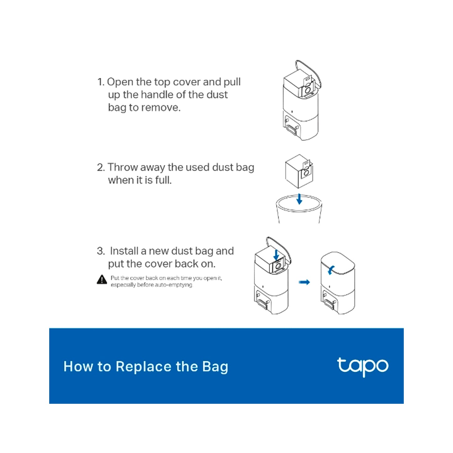 Bolsa de Polvo Desechable de Autovaciado Tapo x 5 unidades