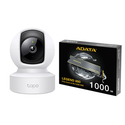 Cámara de Seguridad TP-Link Tapo C202 + Ssd M.2 Adata 1TB