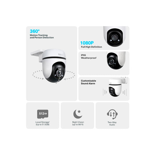 Cámara De Seguridad Tapo C500 Wi-fi Audio Tp-Link + SD 64GB