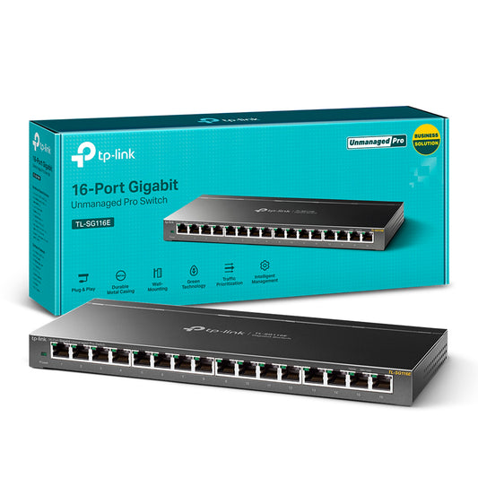 Switch Tp Link Tl-sg116e 16 Puertos Gigabit Administrable