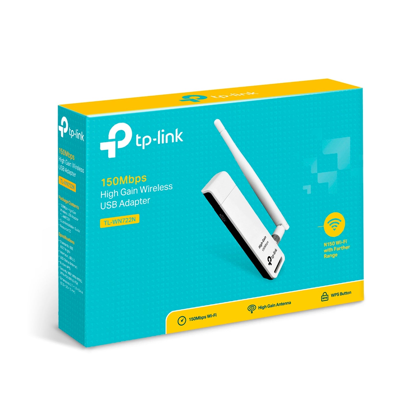 Adaptador De Red Rompemuros Wifi Usb Tl-wn722n Tp-link