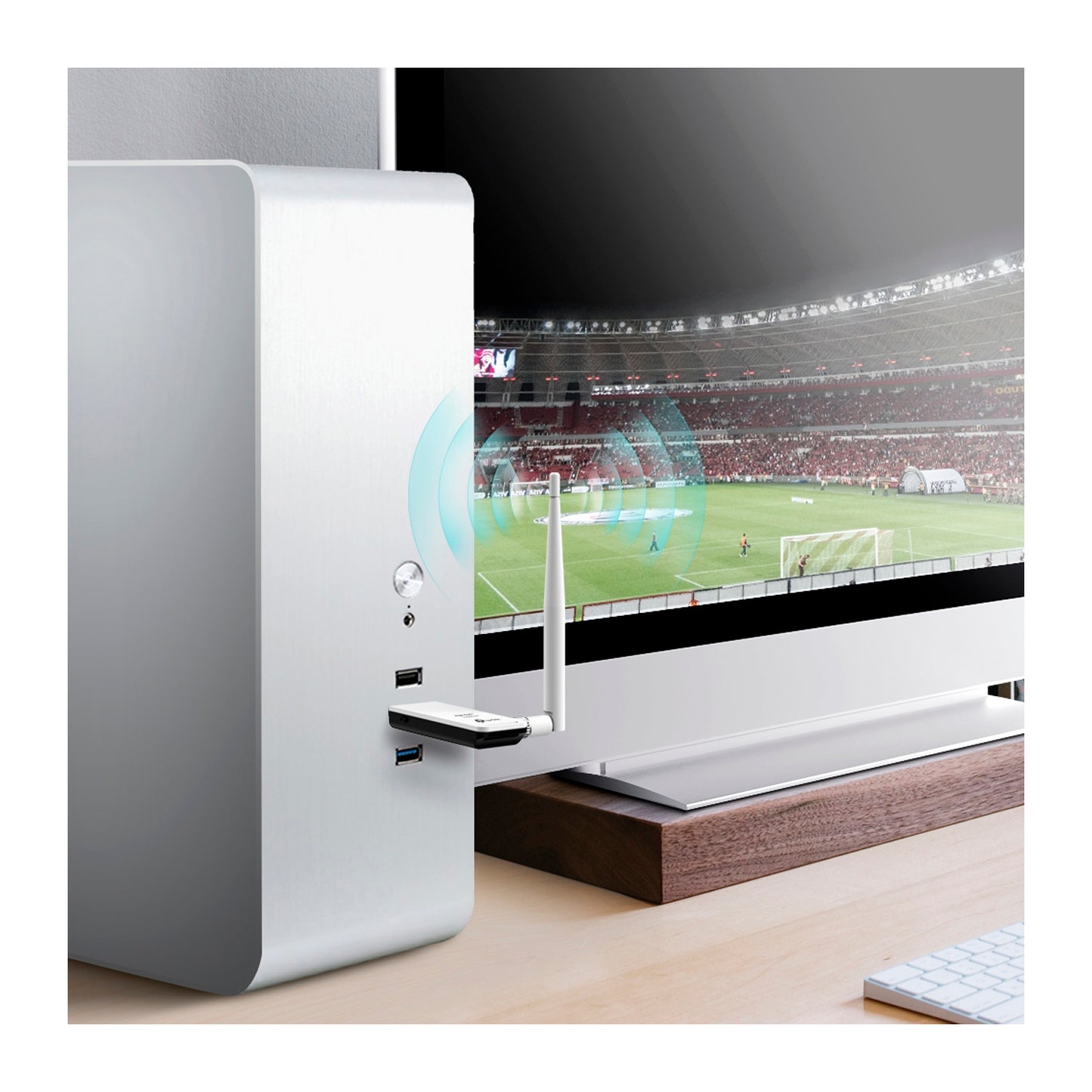 Adaptador De Red Rompemuros Wifi Usb Tl-wn722n Tp-link