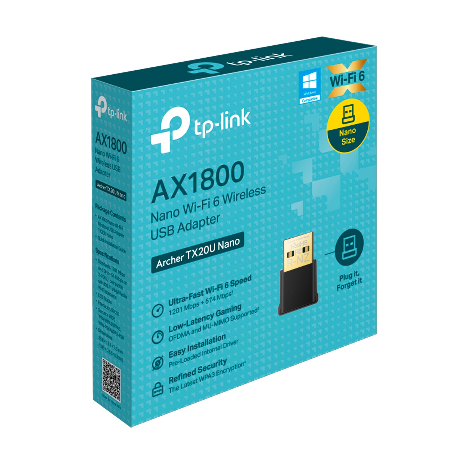 Adaptador USB Tp-Link TX20U Nano inalámbrico AX1800 Wifi