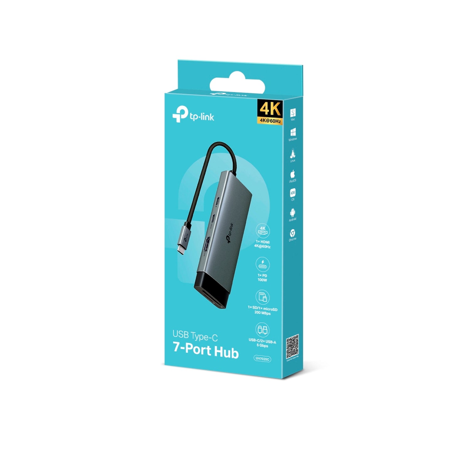 Adaptador Hub UH7020C TP-LINK USB Tipo-C 7 en 1