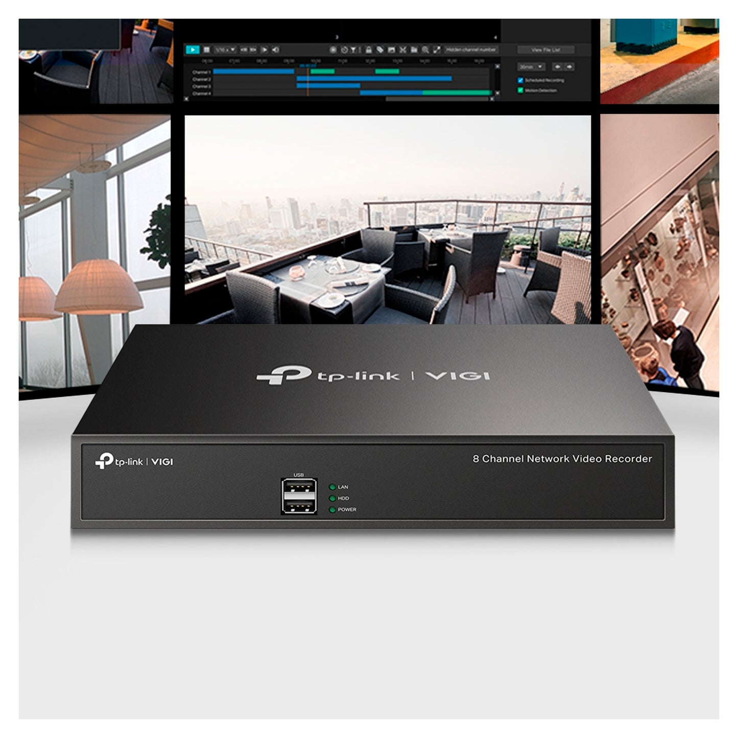 NVR TP-LINK VIGI NVR1008H 8 Canales Grabación POE HDMI