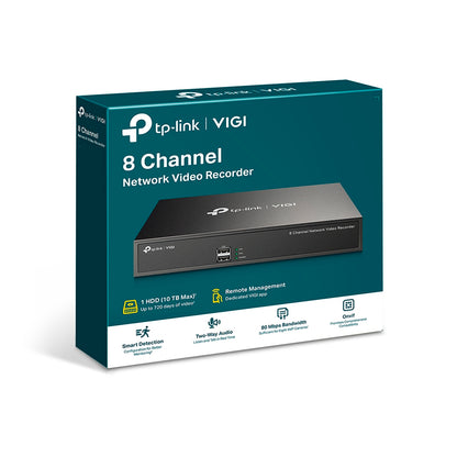 NVR TP-LINK VIGI NVR1008H 8 Canales Grabación POE HDMI