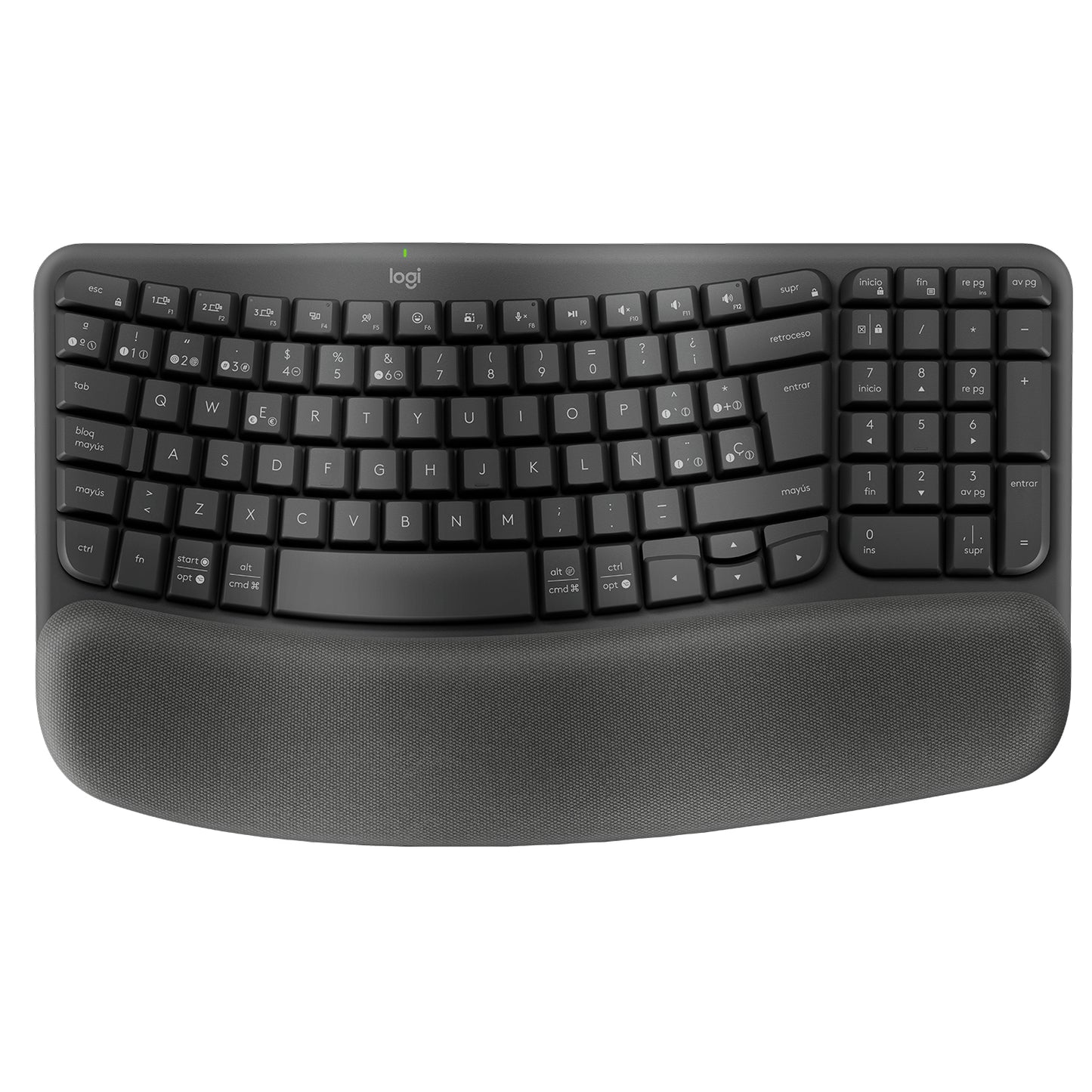 Teclado Logitech Wave Keys Ergonómico Inalámbrico Bt / Bolt