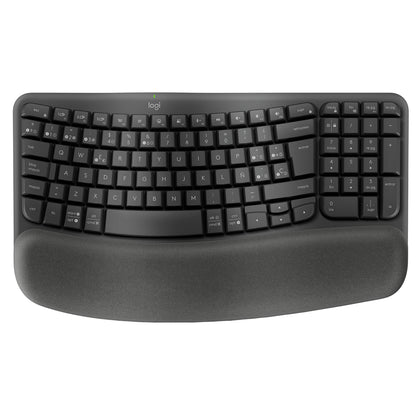 Teclado Logitech Wave Keys Ergonómico Inalámbrico Bt / Bolt