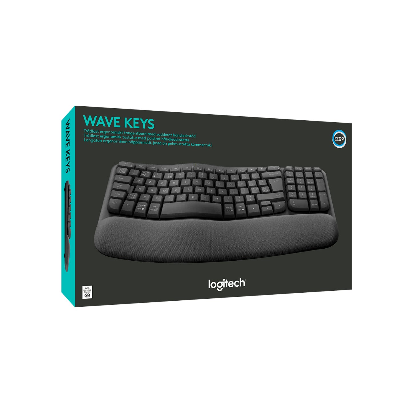 Teclado Logitech Wave Keys Ergonómico Inalámbrico Bt / Bolt